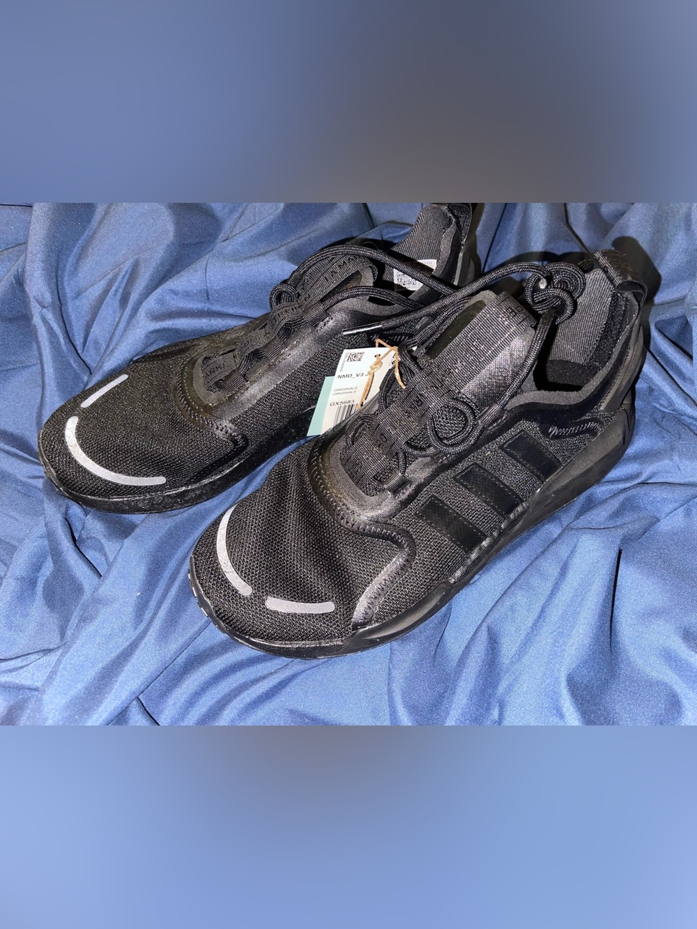 Adidas NMD_V3 Black Athletic Sneakers with Reflective Accents